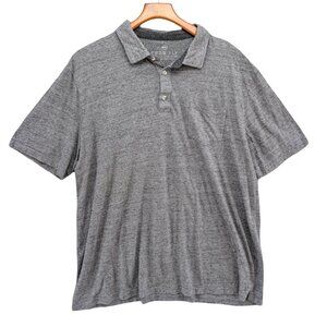 Free Fly Polo Shirt Mens Grey Bamboo Cotton Short Sleeve Pocket Slim Size 2XL